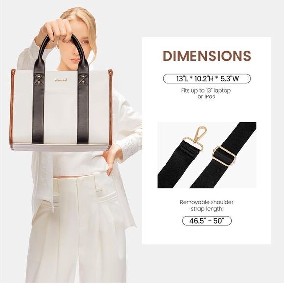 Leather Tote Bag Handbag - Picture 4 of 5